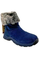 Muk Luks Water-Repellent Suede Winter Boots Ariel Navy