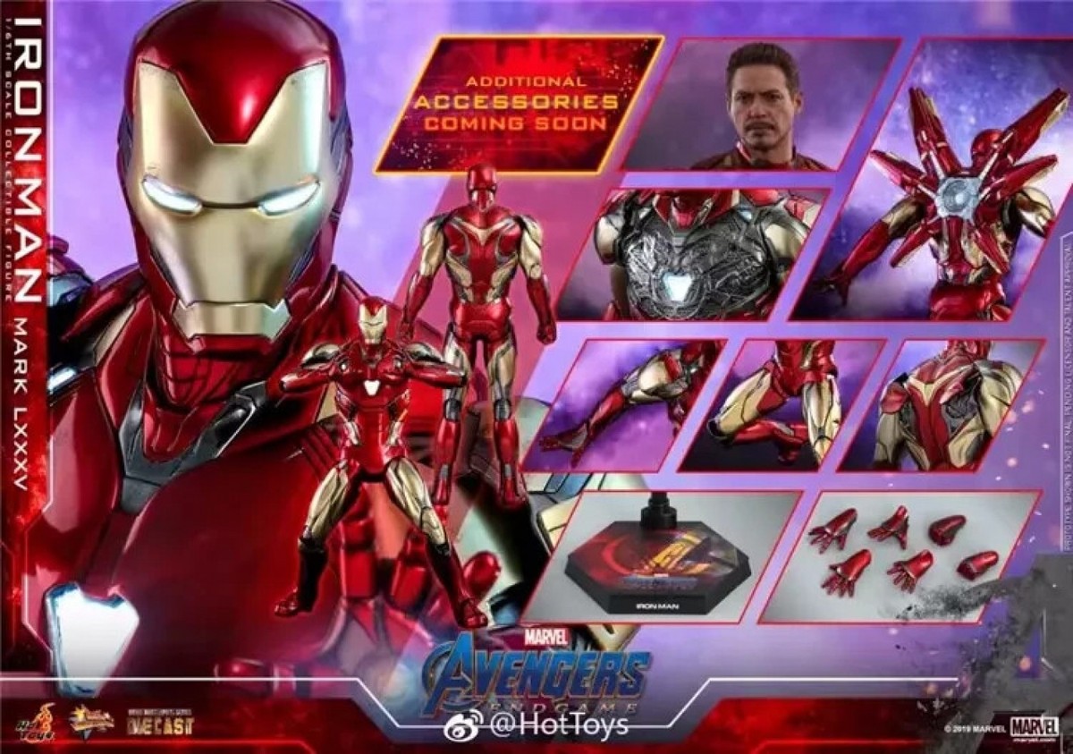 US Hot Toys MMS528D30 Avengers Endgame Iron Man Mark 85 Action