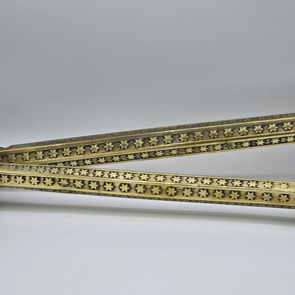 Victorian Brass Swing Arm Wall Sconces Antique Embossed Gas Lights Pair Ornate - Image 4 of 4