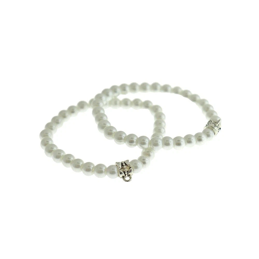 Contas para montagem de bijuterias e Prata Branco