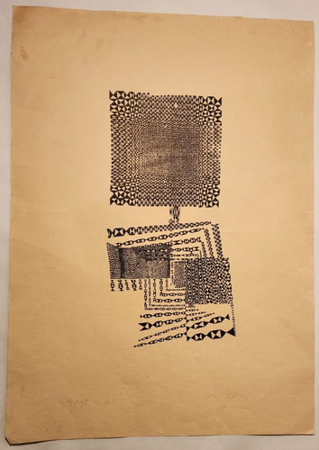 1964 MIROSLAV SUTEJ CROATIAN DESIGNER OF NATIONAL FLAG ORIG SILKSCREEN PRINT - Picture 2 of 8