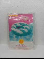 31" Swim Tube Mint Doughnut Float Green & White - Sun Squad New in package
