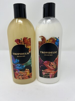 Bath & Body Works TROPIDELIC Shampoo & Conditioner 16 Fl Oz Each W/ Vit B & Aloe