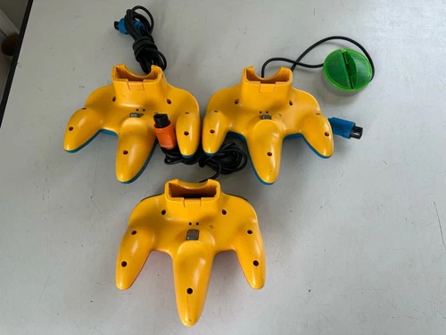 Nintendo 64 Controller Pikachu Pokemon N64 Blue Orange Set of 3 NUS-005 Tested - Picture 5 of 6