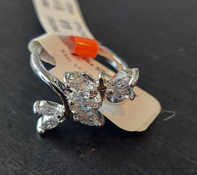 RS Covenant's Fashion Ladies Ring-Style 519 Butterfly Cubic Zirconia-Choose Size