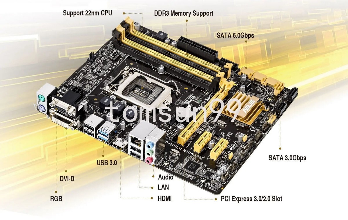 ASUS B85M-G R2.0 HDMI LGA1150 DDR3 mATX Desktop Motherboard USB