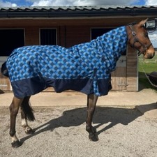 Sheldon Combo Full Neck 100g Medium-Lightweight Horse Turnout Rug Navy 4ft9-7ft