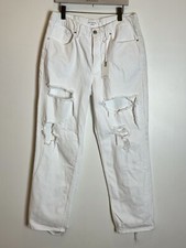 Good American Good '90s Loose Fit Jeans In White GN999PT Size 12/31 NWT