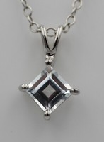 1 Carat WeißTopas AnhäNger 925 Silber Collier Kette WeißEr Topas Topasschmuck