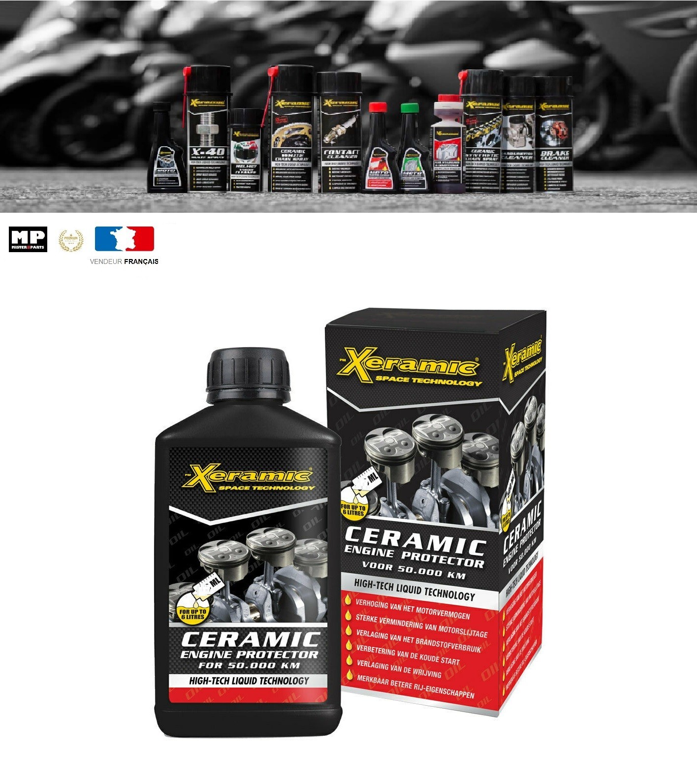 Xeramic Additif Anti-frottement Céramique Contre l'Usure Moteur 250 ML