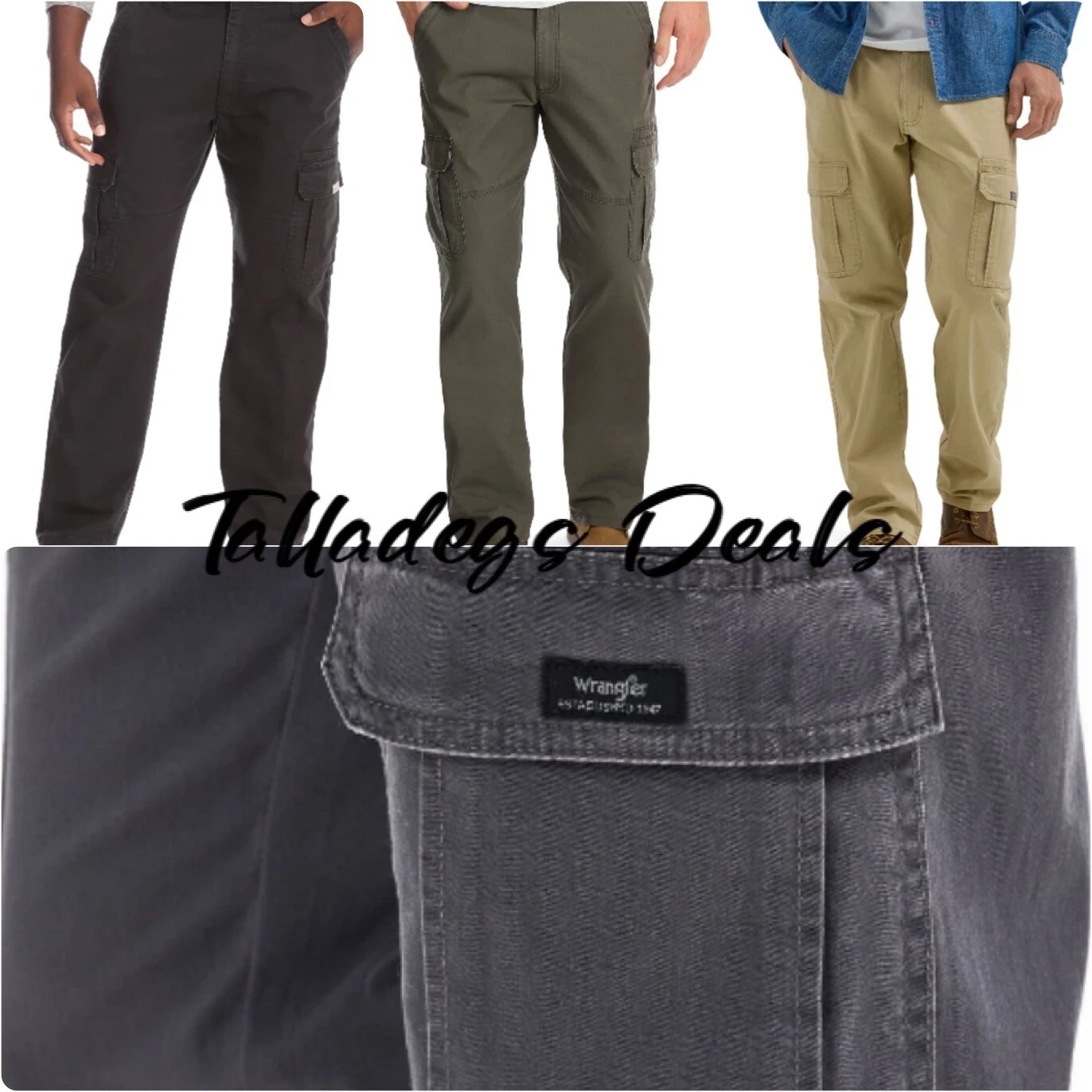 Men's Wrangler Relaxed Fit Cargo Pants w Stretch Tech Pocket CHOOSE SIZE & COLOR
Opens in a new wind