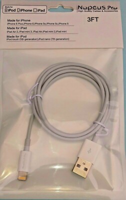 Certified Lightning 3 Ft for IPhone 5 ,5C 5S, 6, 6+ Sync & charge Nopeus Pro MFI