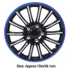 <!--F#f_0-->*4pcs 15in Wheel Hubcap Snap On Hub Caps Cover BlackBlue Fit For R15 Tire & Stee<!--F/-->
