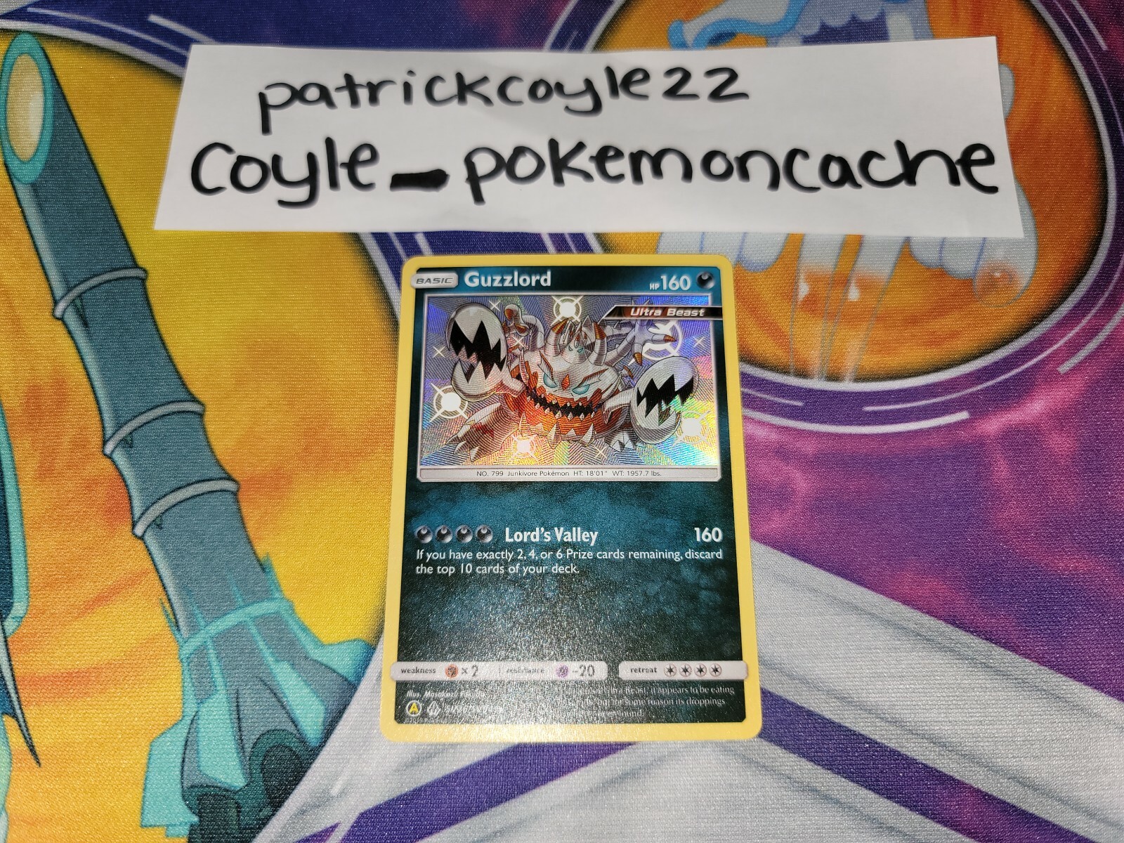 Guzzlord Shiny Holo Rare Hidden Fates Shiny Vault SV26/SV94 NM