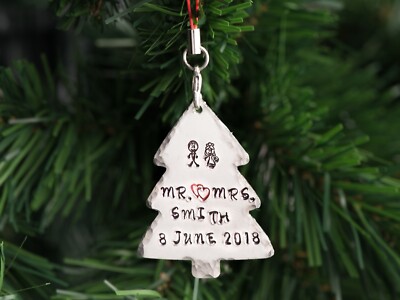 Baumschmuck 2020 Mr und Mrs personalisiert