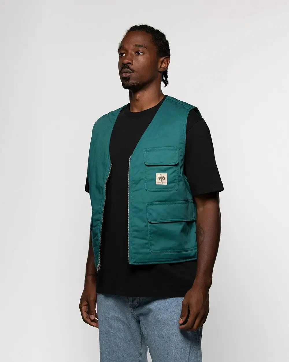 2021 STUSSY Men's 3M Green Insulated Work Vest Size Medium - NWT - product detail image 4