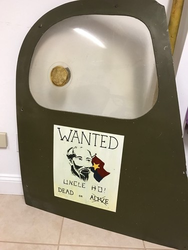 Replica Vietnam Helicopter War Art on original OH 6A rear door