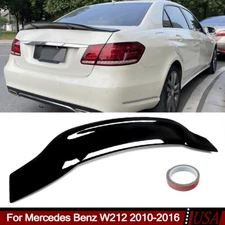 Duckbill Trunk Spoiler Lip Gloss Black For Mercedes Benz W212 E350 E63 2010-2016