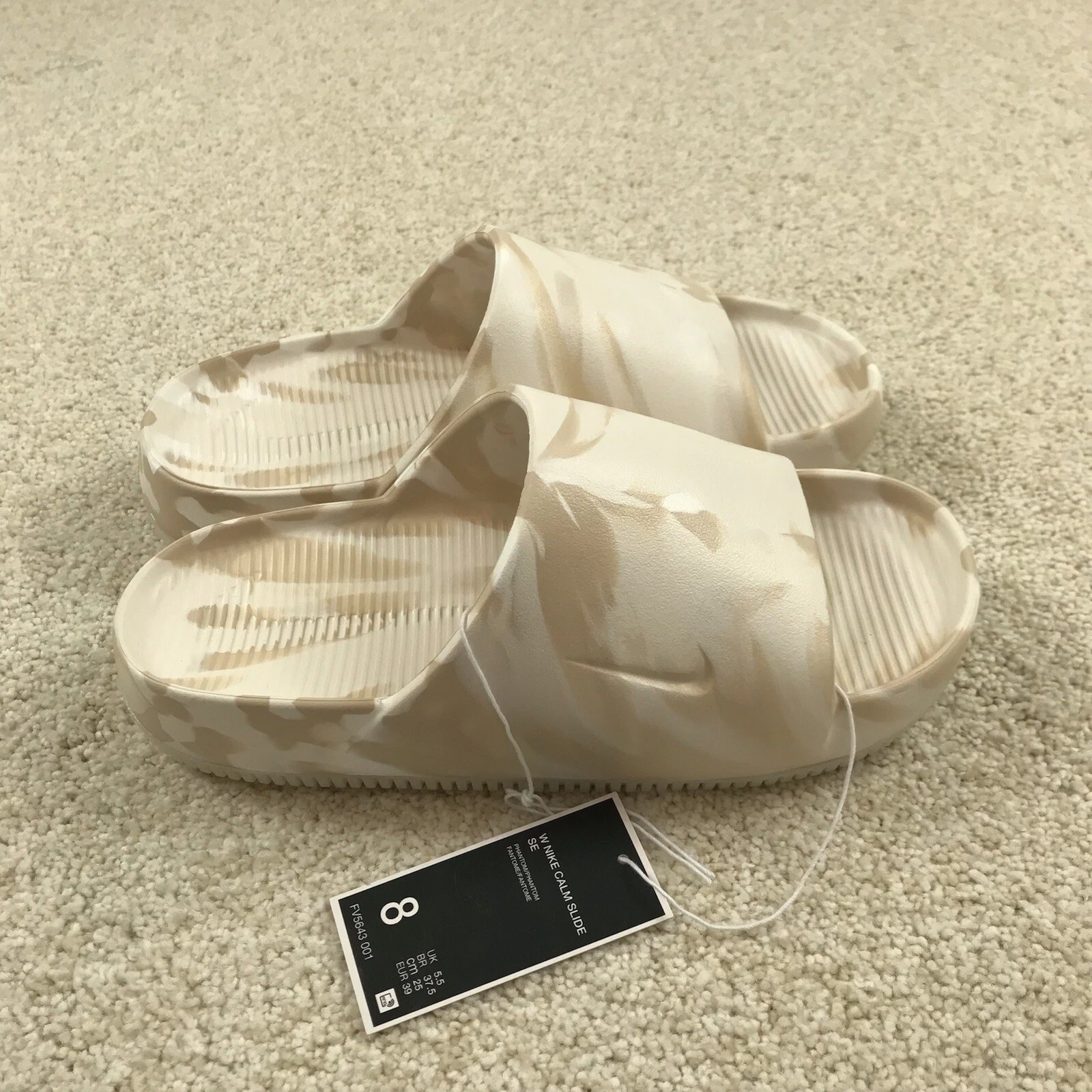 Sandali Nike Calm Slide Se avorio crema marmo fantasma donna taglia 8 FV5643 001