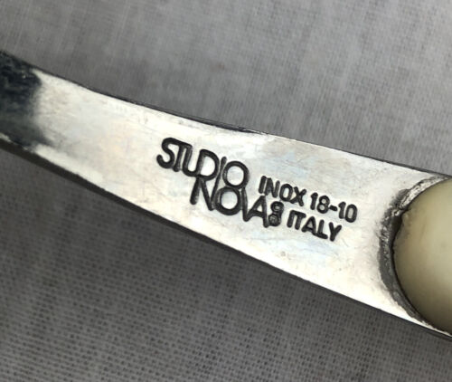 Studio Nova Stainless Flatware SNV4 10 Pcs Forks Spoons Italy Cream Vintage - Picture 5 of 12