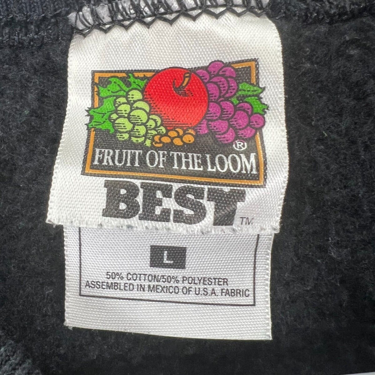 Fruit Of The Loom Men's Black New York Long Sleeve Pullover