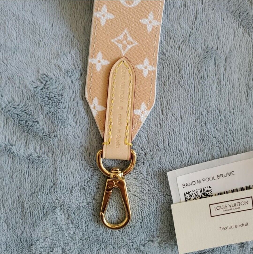 LOUIS VUITTON STRAP BANDOULIERE MIST GRAY BRUME COATED CANVAS BY