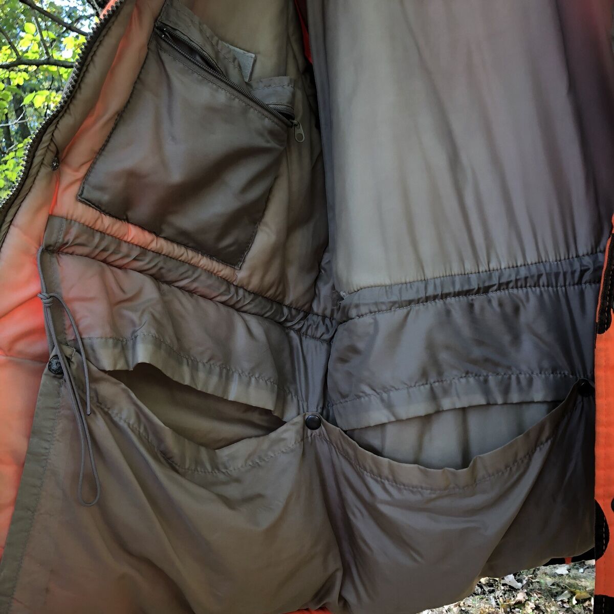 Vintage Blaze Orange Camo Hunting Coat Men L With Hood USA Vintage Blaze Orange Camo Hunting Coat Men L With Hood USA