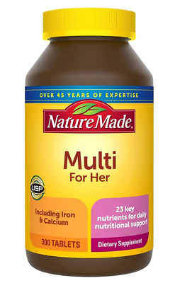Nature Made Multivitamin For Her for women with 23 key nutrients 300 Tablets