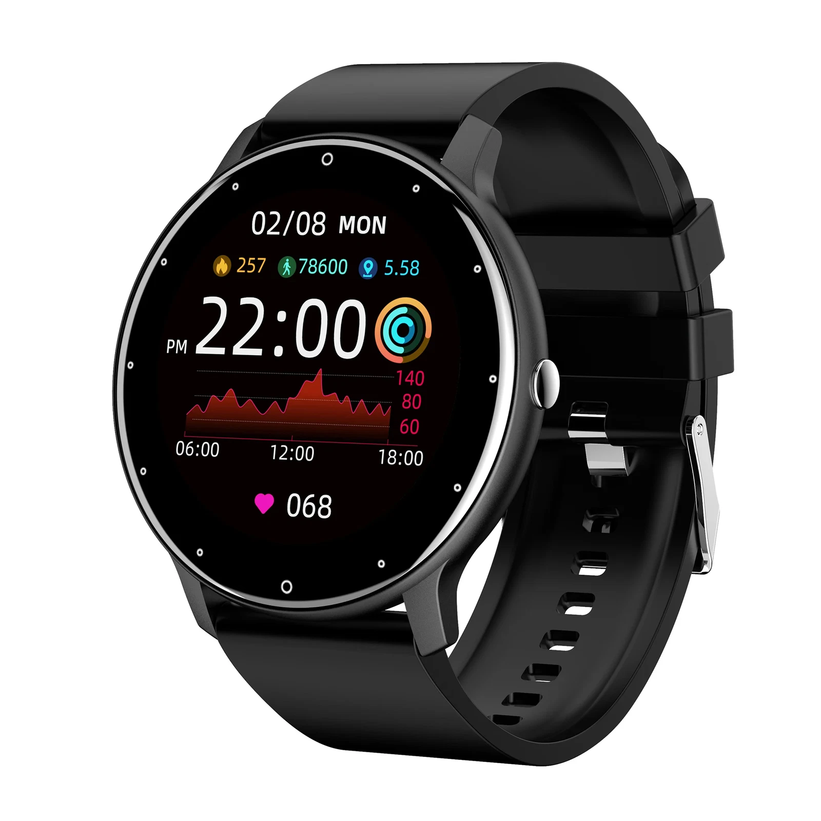Smartwatch esporte fitness monitor de frequência cardíaca presente à prova d'água para iOS Android - Foto 25 de 28