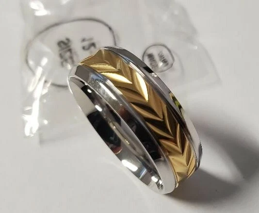 Spikes stainless steel ring deals gold