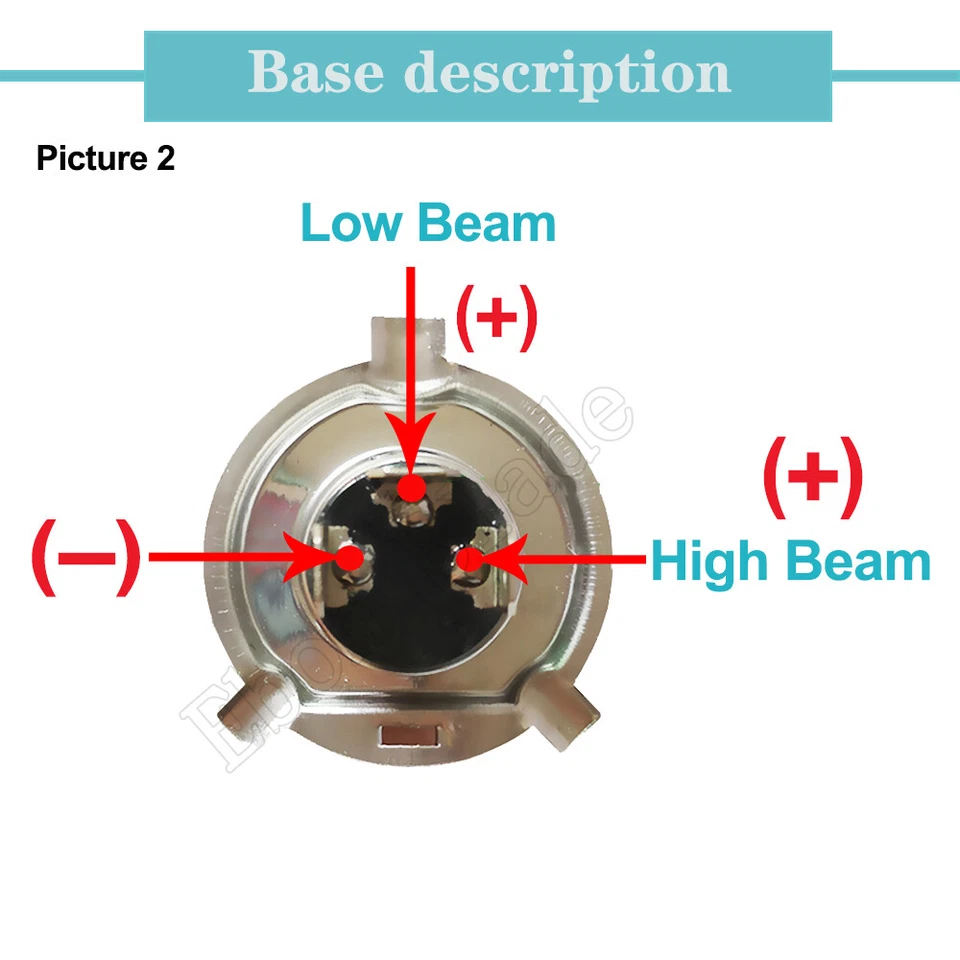 2Pcs Ice Blue 12 Volt P45T R2 LED Motorbike Headlight Bulb Beetle Citroen 2CV  Foto 2 de 4