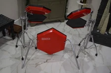 Vintage Simmons SDS8 Red 5 Piece Electronic Drums w/ Hardware and Module