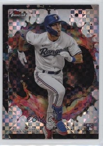 2024 Topps Finest Rare Checkerboard Refractor Evan Carter #290 Rookie RC