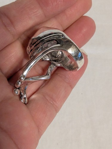 Silver Tone Frog Prince Fairytale Adjustable Ring – Tree Frog Design Size 8 - Picture 5 of 18