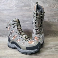 Rustic Ridge Boots Mens 12 Real Tree Camo Leather Fabric Upper Hunting Outdoor