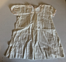 Vintage Baby Night Dress Infant or Doll White Lace Trim Sleepwear 1950s