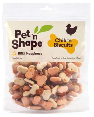 Pet 'n Shape Chik 'n Biscuits   All Natural Chicken Wrapped Dog Treats 16oz