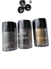 NYX Pigment Trio Shade Names in pictures Discontnd Unopened For Craft/Display
