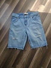 Levi's Boys 511 Slim Bermuda Denim Shorts Blue 18 REG Distressed