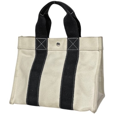 HERMES Bora Bora PM Tote Bag Tote Bag canvas White Black Women