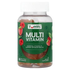 Yum-V s Multi Vitamin for Adults Raspberry Flavor 60 Jelly Vitamins Egg-Free,