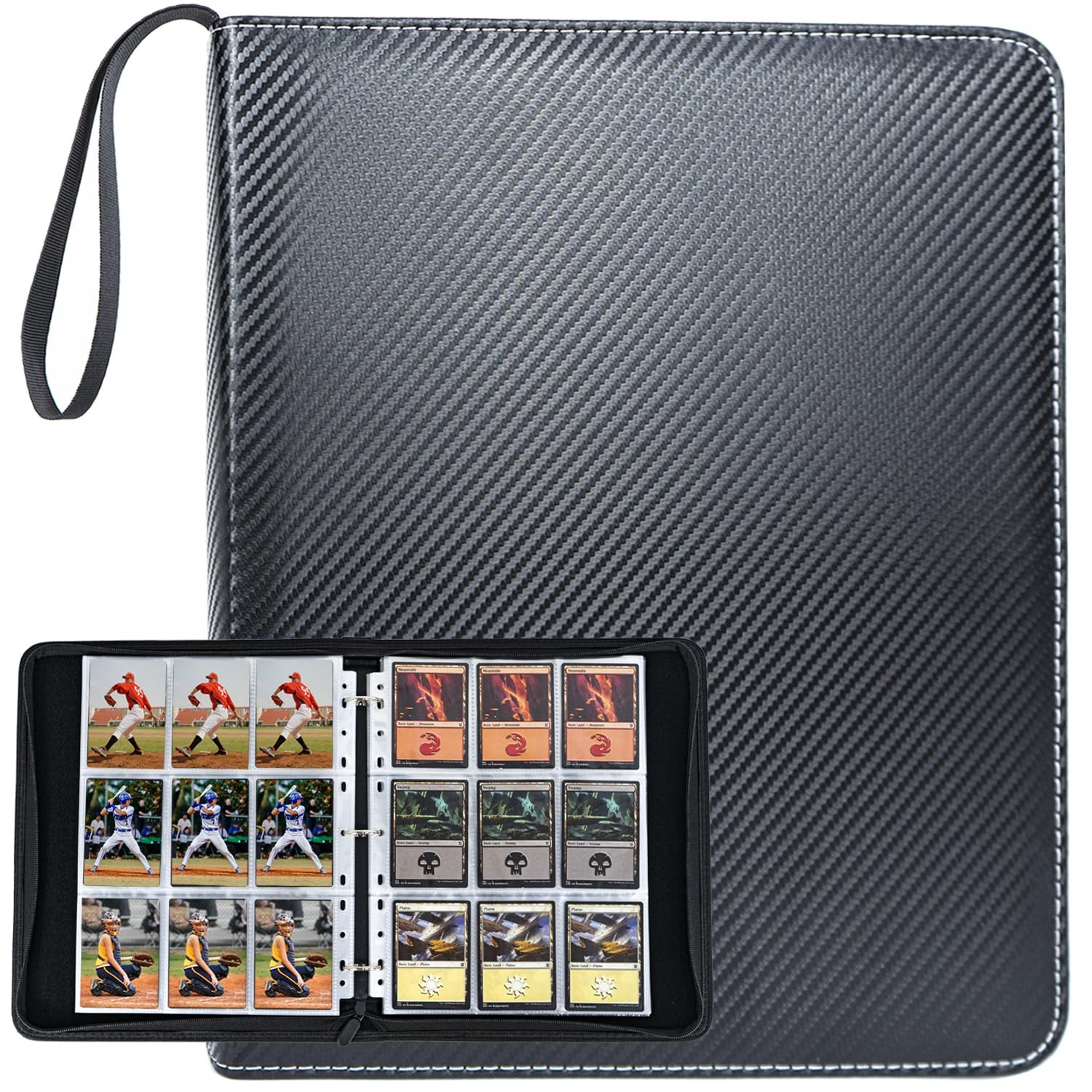 9 Pocket Trading Card Collection Book, Binder Card Album with 900 Pockets Gam...