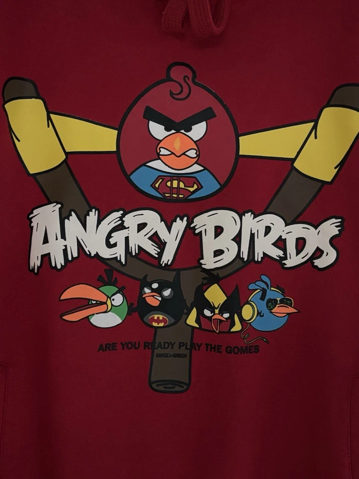 Sudadera con Capucha Angry Bird Niños Talla XXL Rojo Gráfico Pullover Sudadera con Capucha Foto 2 de 4