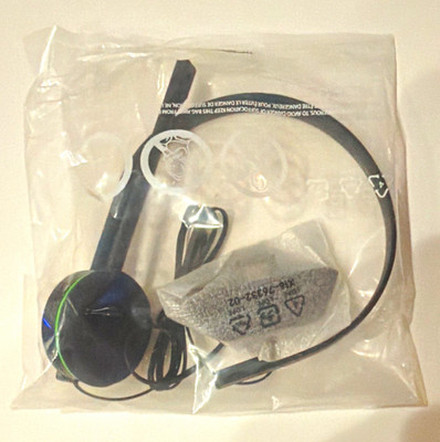 Microsoft 1564 Single On-Ear Headband Headset Boom Mic 3.5mm Black/Green