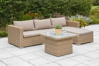 Mx GartenmöBel Veneto Eckset Natur LoungemöBel Sitzecke RattanmöBel Eckbank Ba