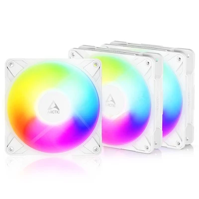 ARCTIC P12 Pro Reverse A-RGB (3 Pack) weiss Lüfter PC Gehäuse 120mm leise