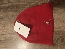 Jordan Red Jumpman Beanie Hat Men Stretch Casual Winter Sports One Size