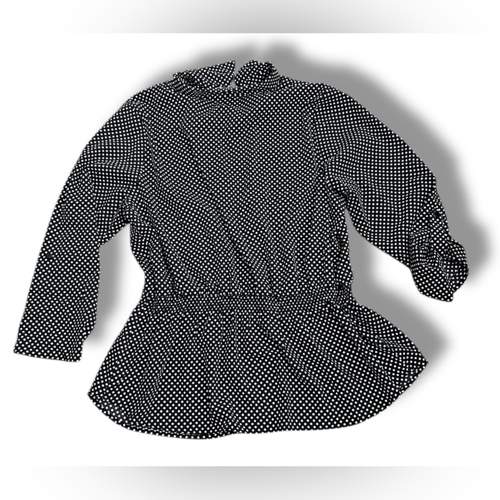 Notations Woman Plus Size button front polka dot … - image 7