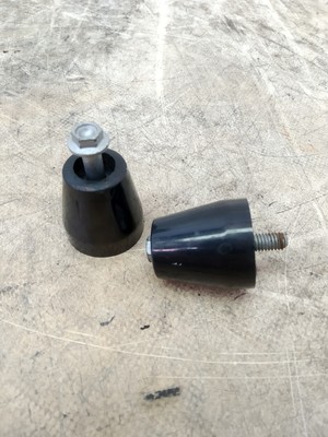 PAIR OF HANDLEBAR COUNTERWEIGHTS FOR APRILIA LEONARDO 125-150 FROM 2000 (e49848)