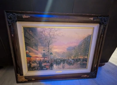 Thomas Kinkade Paris City of Lights Limited Edition Highlighted Canvas Framed - Image 1 of 4